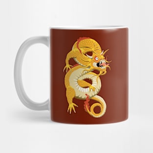 Yellow Chinese Dragon Mug